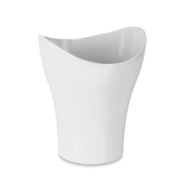 Umbra® Curvino Wastebasket in White