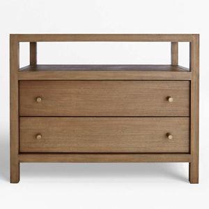 Solid Driftwood Charging Nightstand
