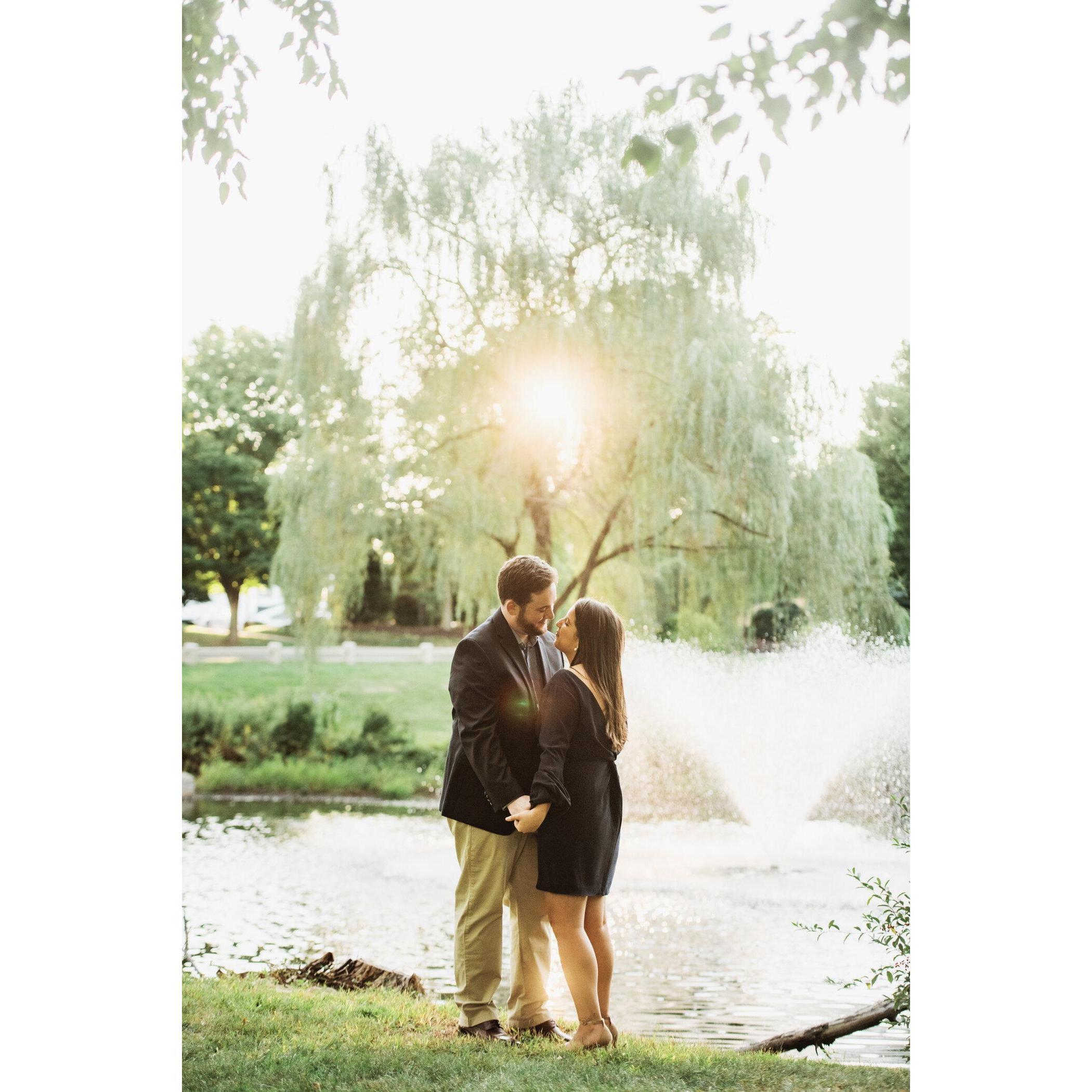 Engagement shoot at Fairfield University