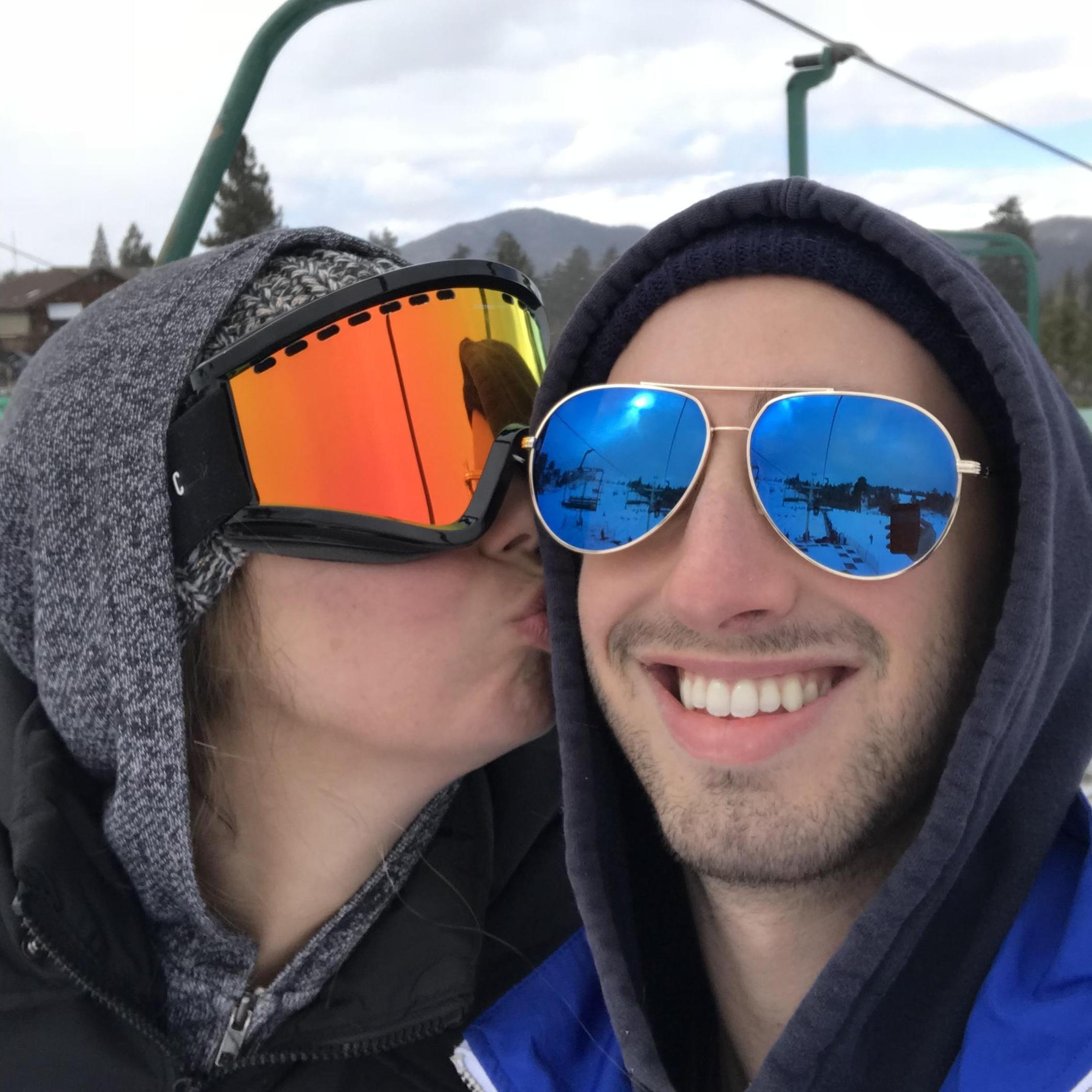 Skiing our winter blues away.