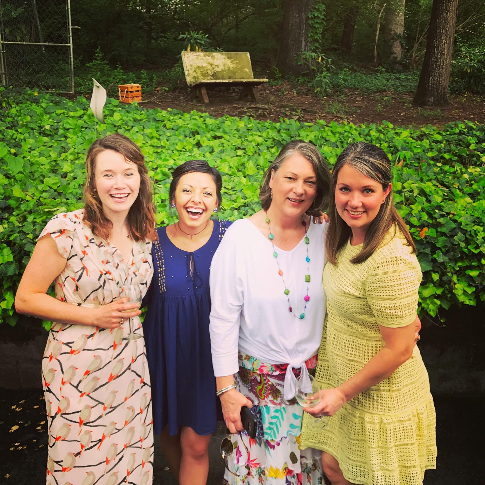 Cat, Allison, Robin, and Nescha celebrating Abe and Maddie's special day- what a blast!