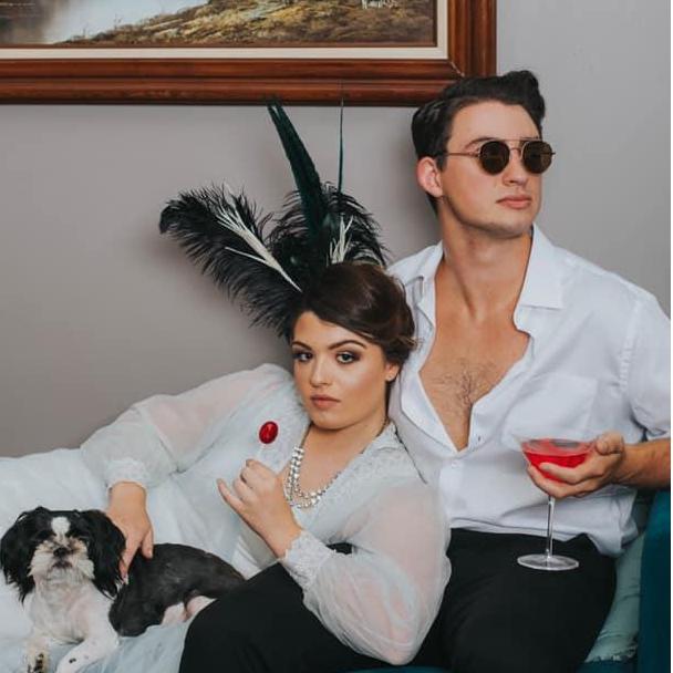 A casual and candid photo of the couple... we totally woke up like this. (thanks Hiedi)