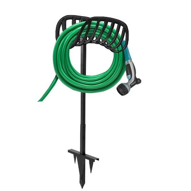 2022 Newest Garden Water Hose Holder Hanger Freestanding Metal Water Hose Stand Heavy Duty Flexible Pipe Storage Hanger Organizer Sturdy Hose Butler Hose Reel Garden Hose Cart for Lawn & Yard