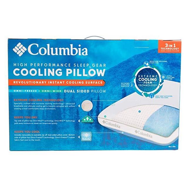Columbia High Performance Extreme Cooling Memory Foam Pillow, Standard/Queen