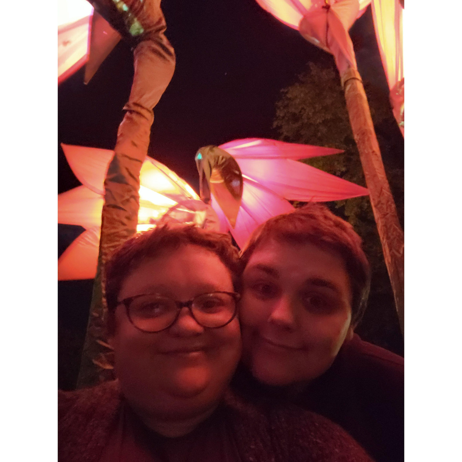Austin and Mary Jane on a date night at Garden Glow
