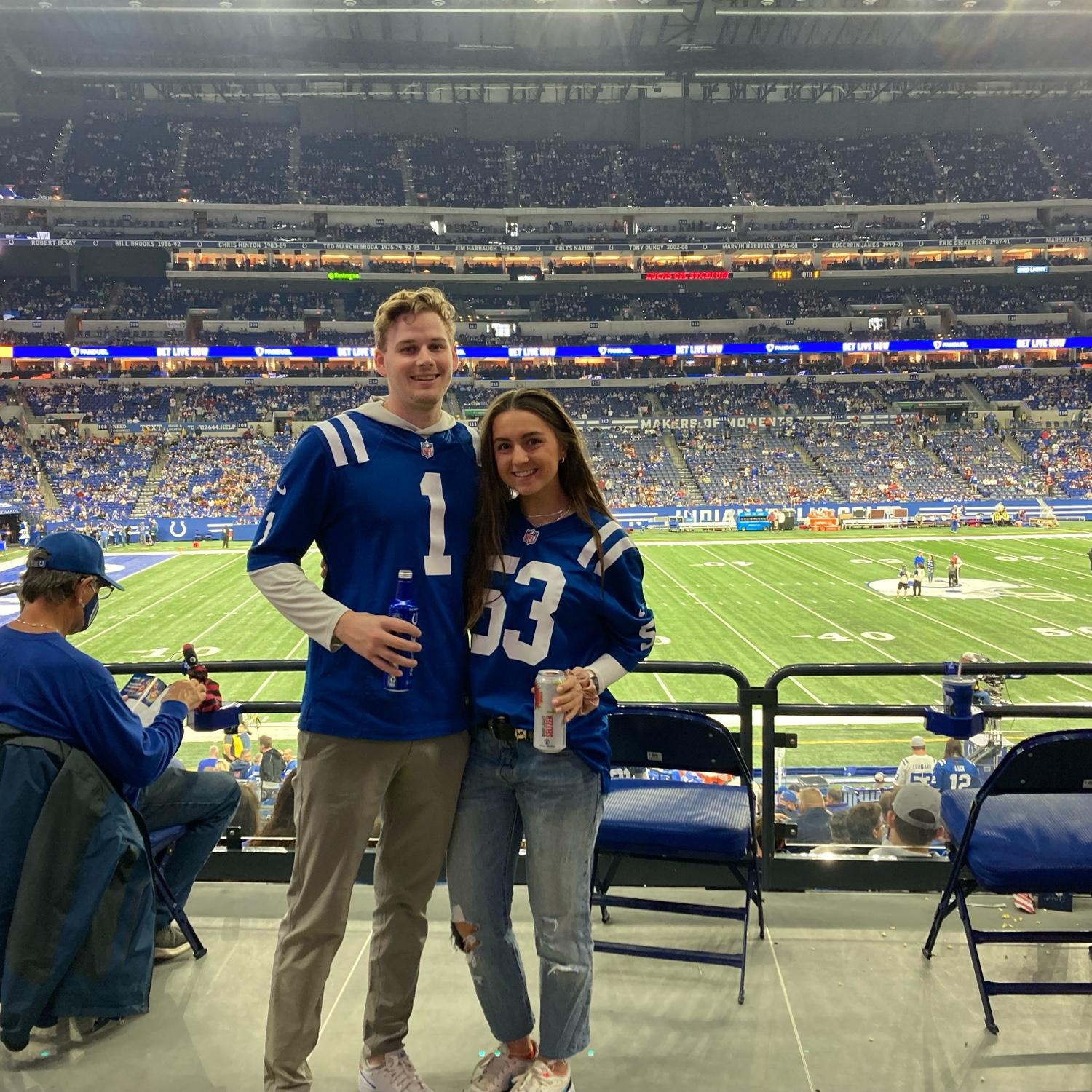 Amy's first Colts game.