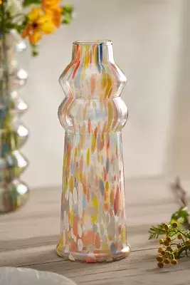Luster Confetti Bubble Banded Vase