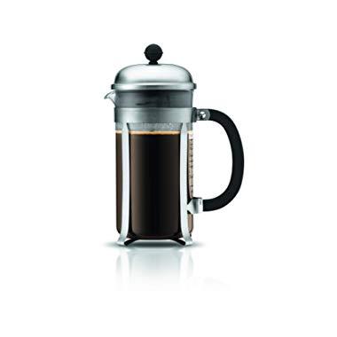 BODUM 1928-57, Matte Chrome Chambord 8-Cup Coffee Maker, 34-Ounce, 34 Oz