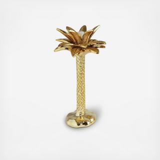 Resin Palm Tree Taper Candle Holder