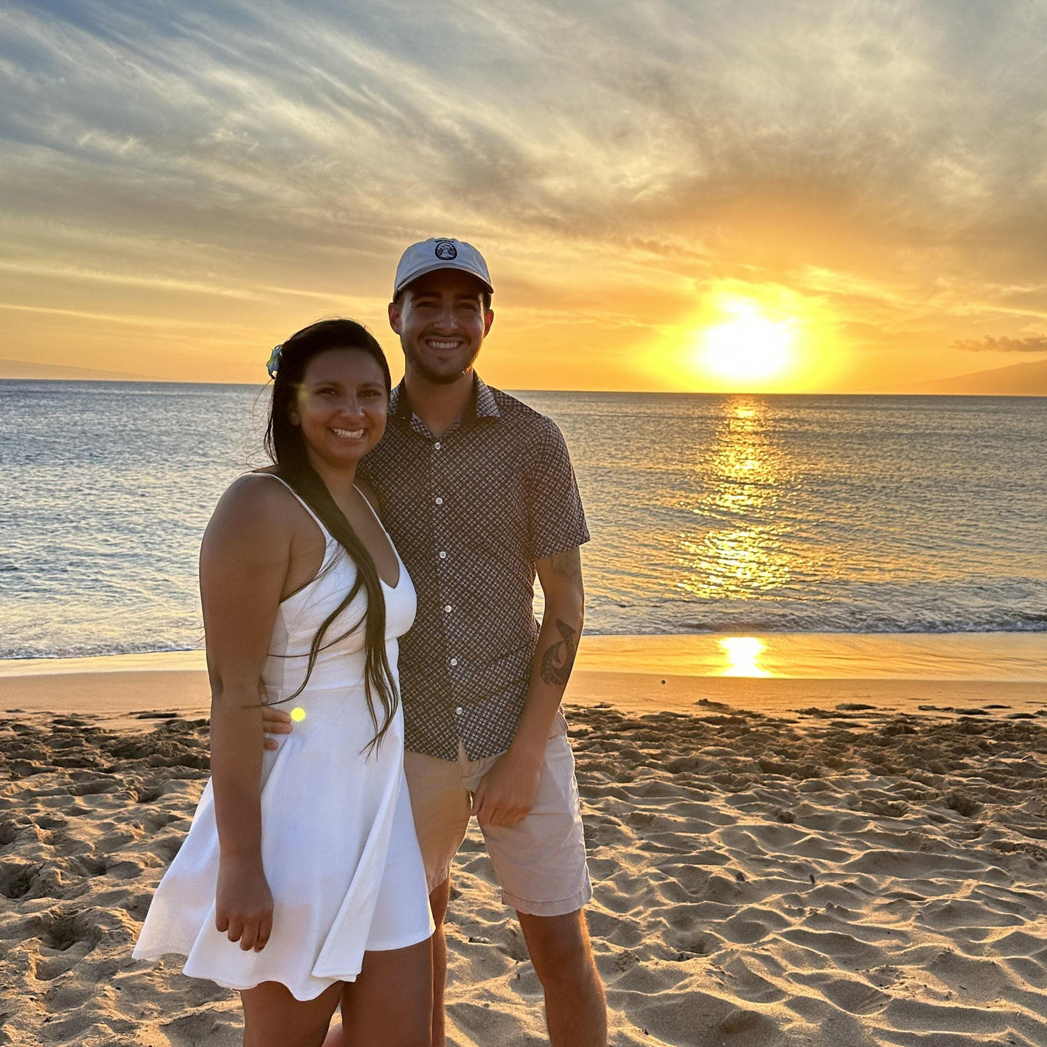 His first time in Hawaii!