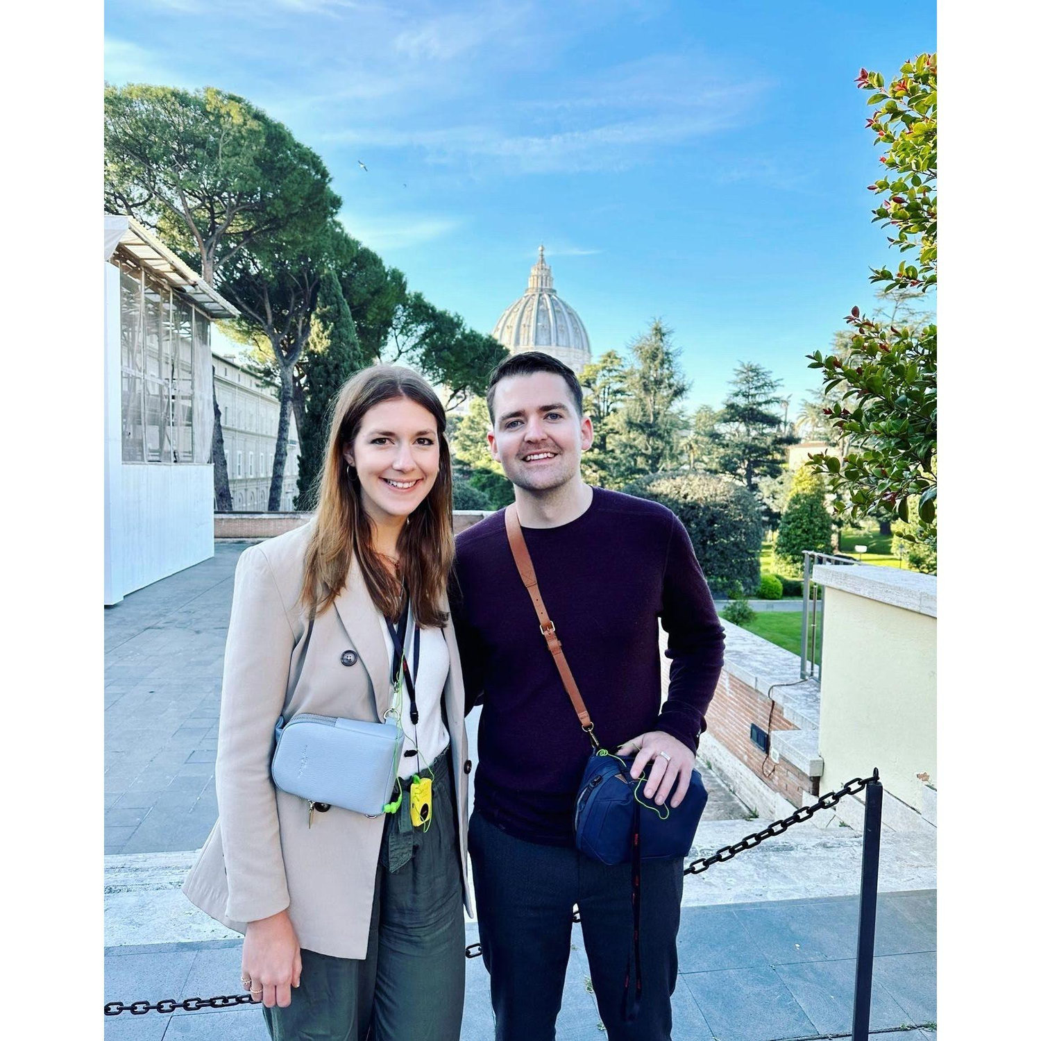 Vatican Tour after 3 hours of sleep post celebrating our engagement at an Irish karaoke bar in Rome