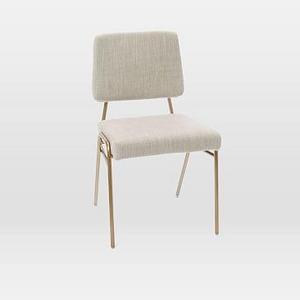 Wire Frame Dining Chair Platinum, Antique Brass
