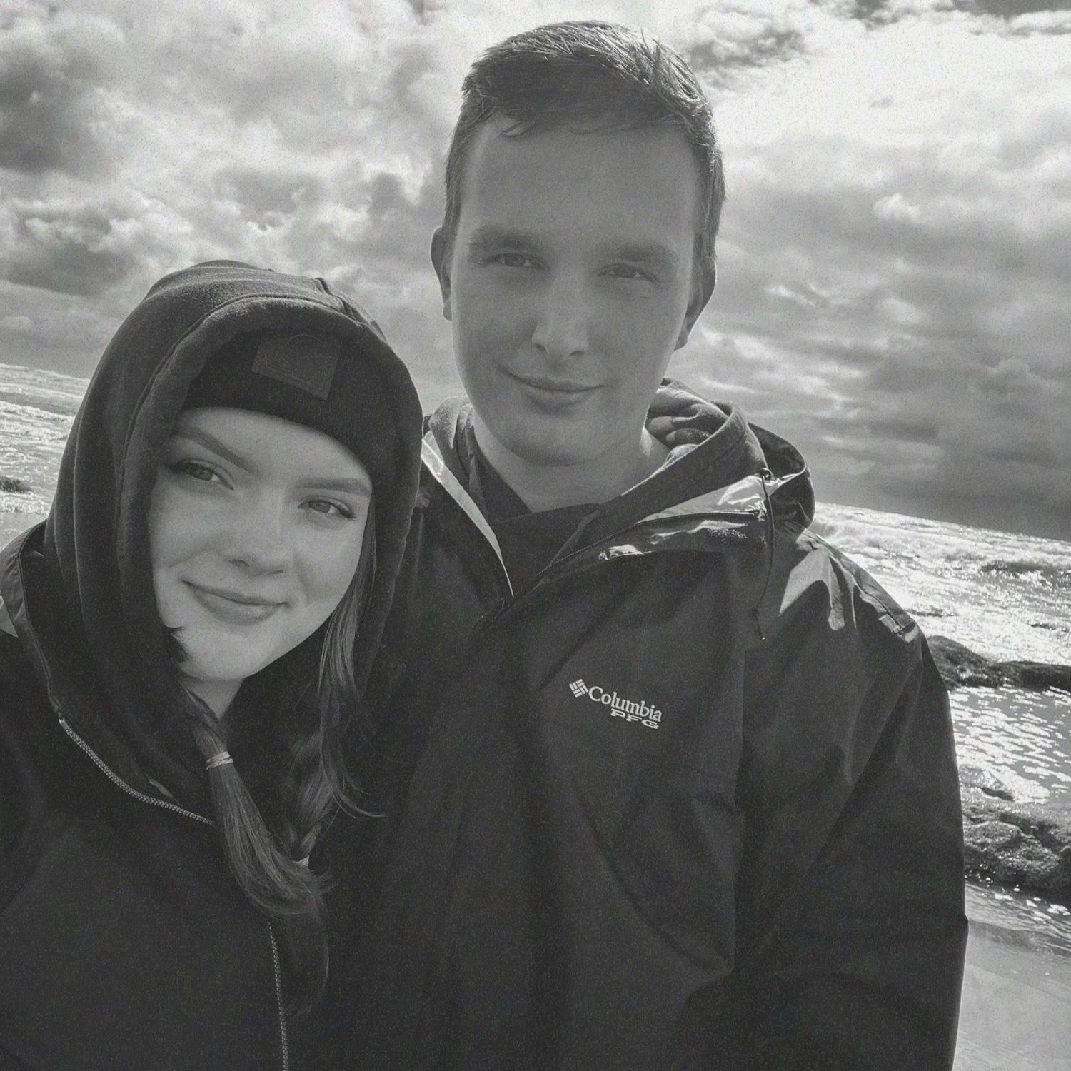 5/29/22 First beach trip together. A typical windy day in Lincoln City.
