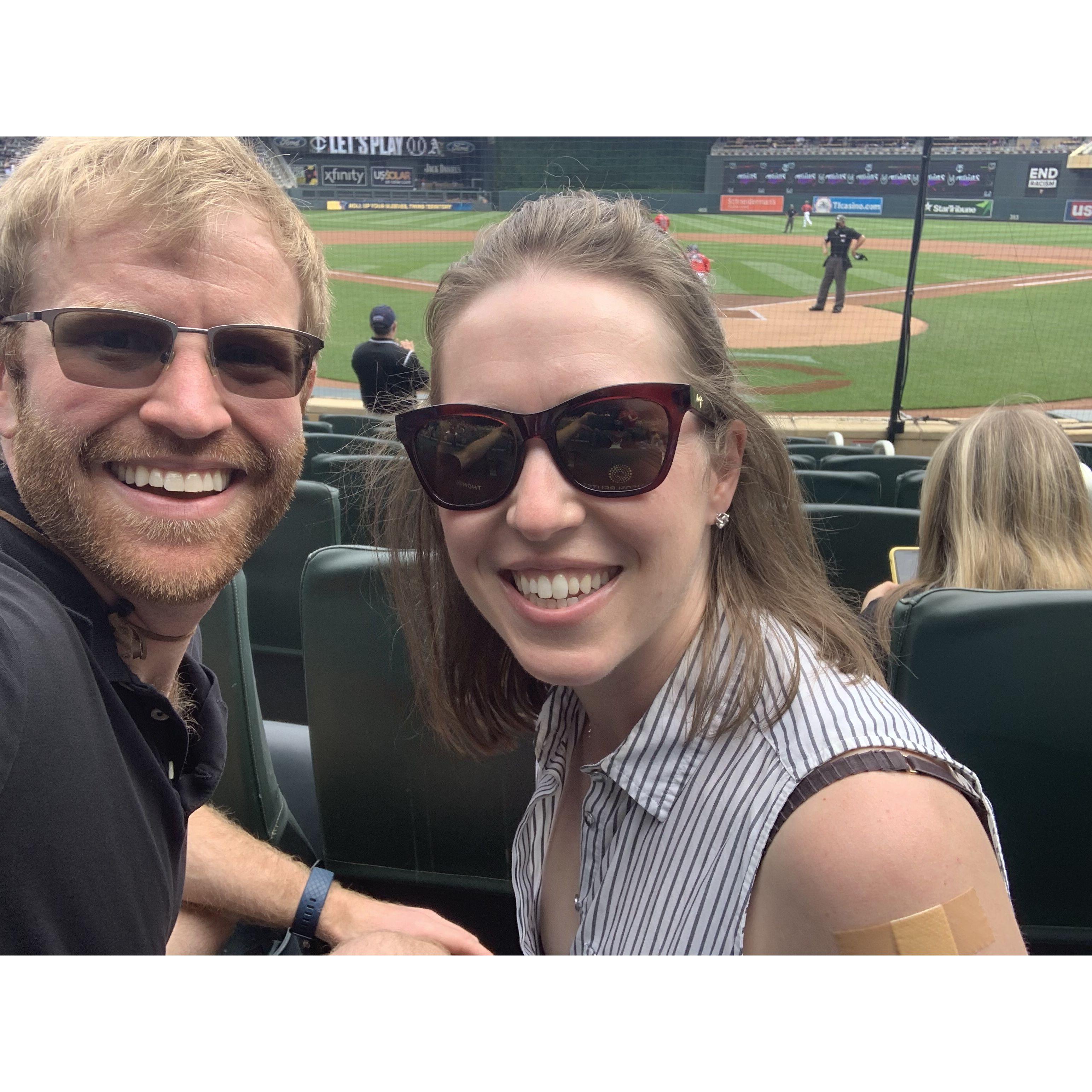 At a Twins game!