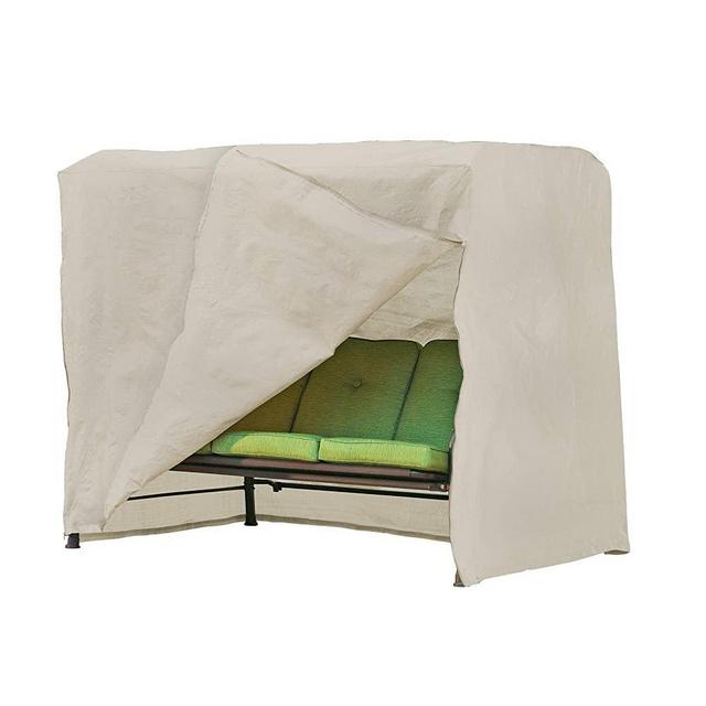 Modern Leisure 5429A Patio Swing Cover, (87 L x 64 D x 66 H inches), Beige