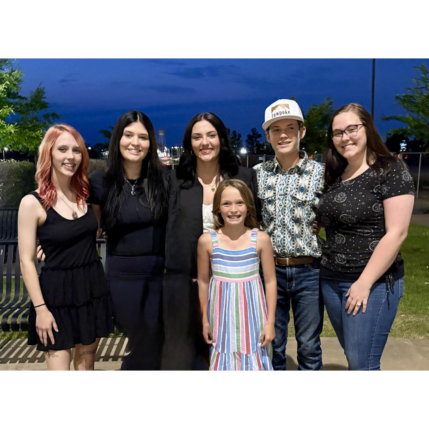 Left to Right: Kelsey, Carley, Kaylee, Tessa, Drayden, & Cara