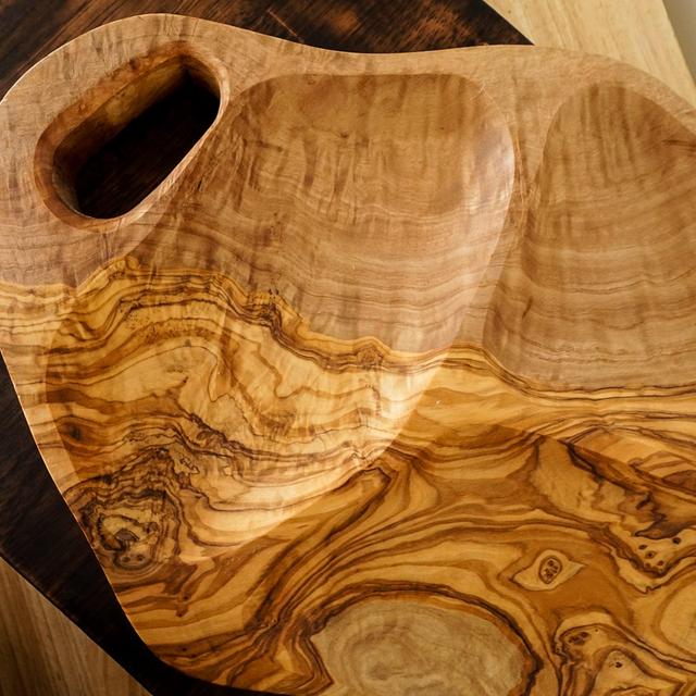 Tunisian Natural Olive Wood Appetizer Tray