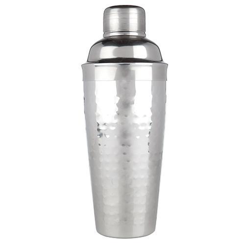 Stainless Steel Hammered Shaker with Hawthorne strainer
