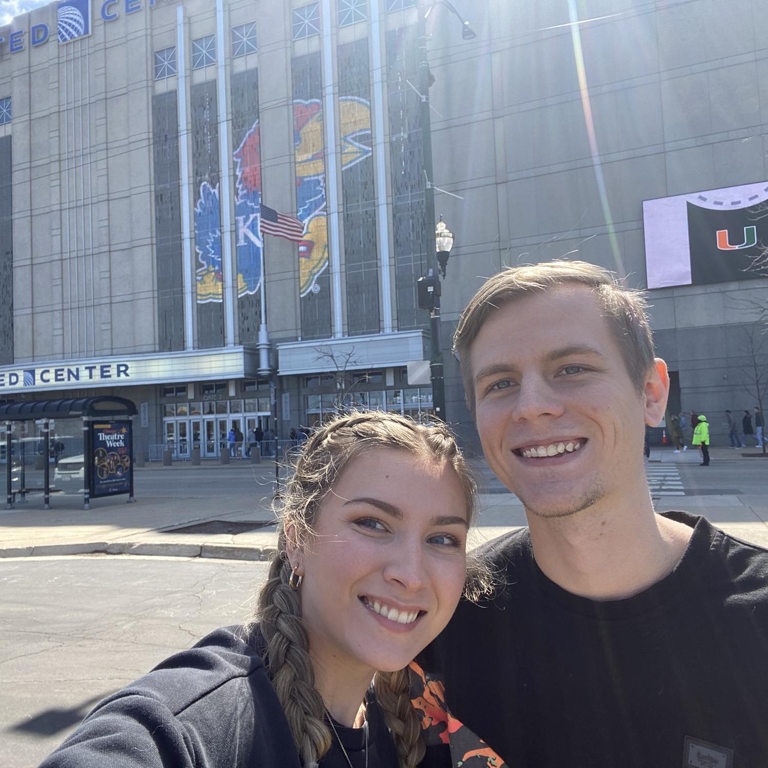 Here is us at the United Center for a March Madness Game!