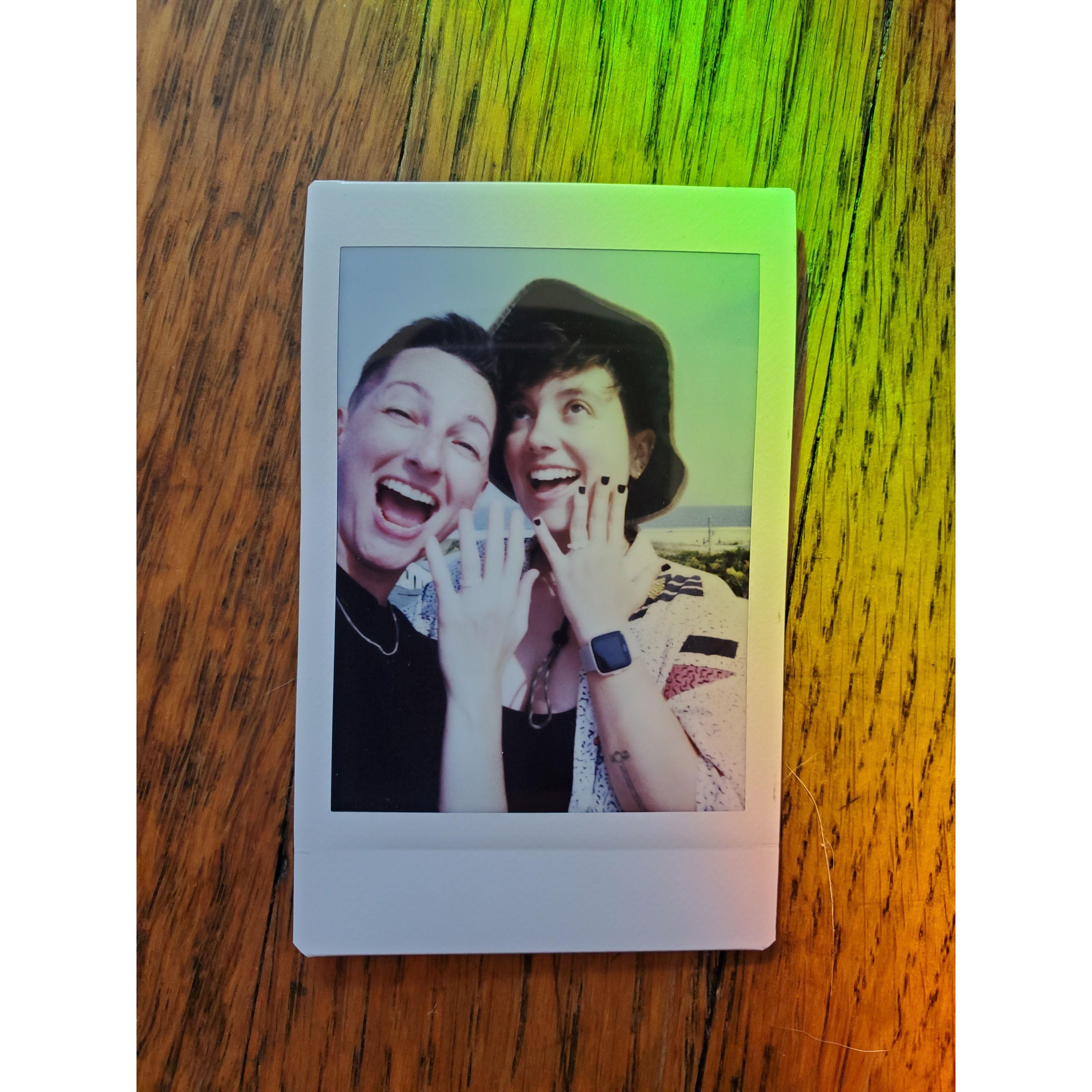 Post-engagement polaroid!