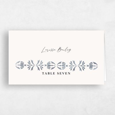 Beige Wedding Place Card - Elio
