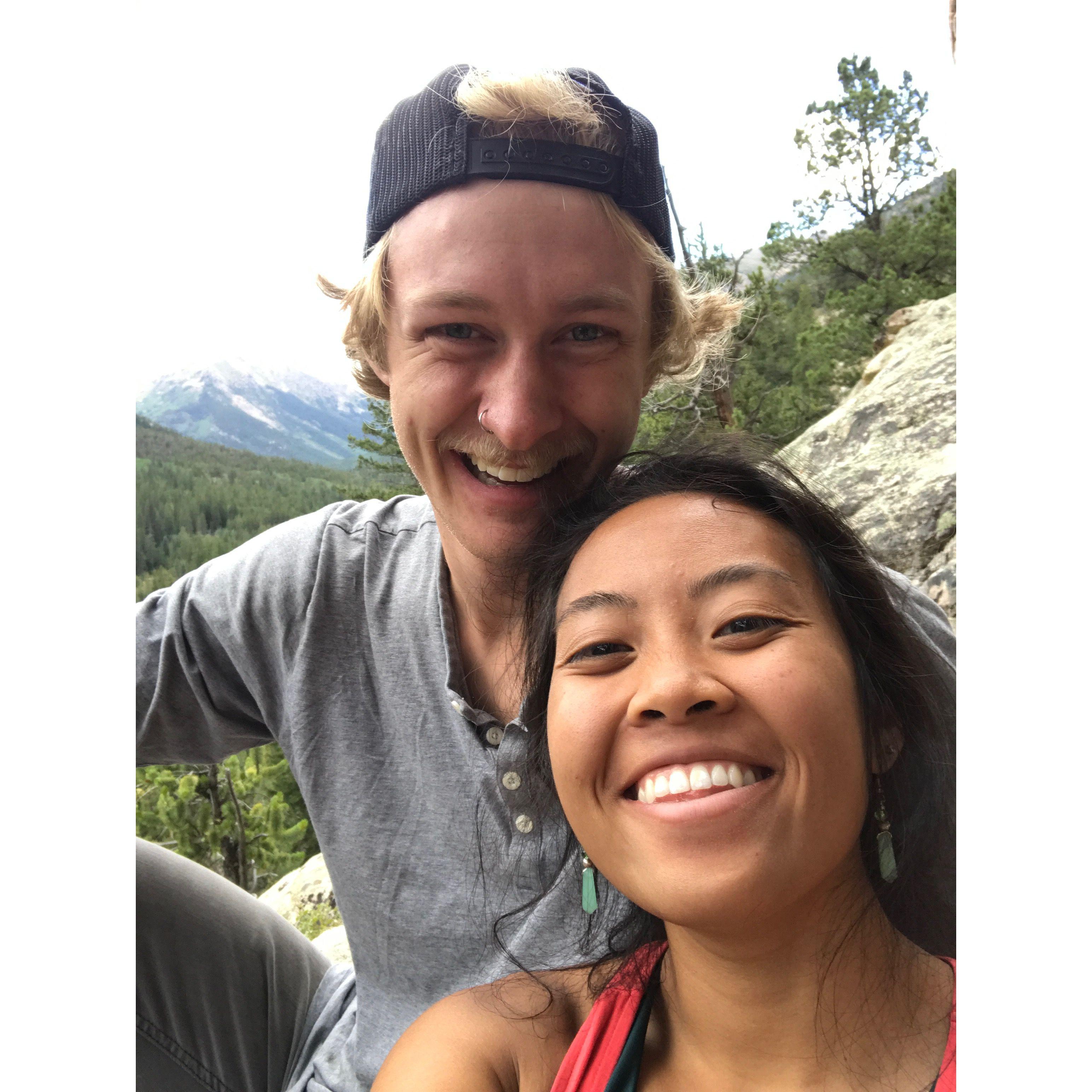 One of our first photos together! when Ben had his nose ring!