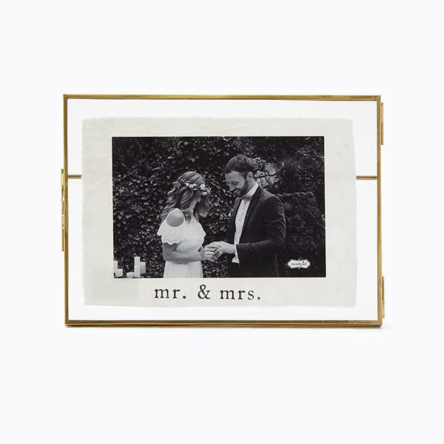 4 x 6 Mr & Mrs Glass Wedding Frame - Things Remembered