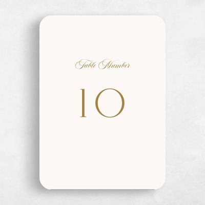 Rounded Wedding Table Number - Hodgson