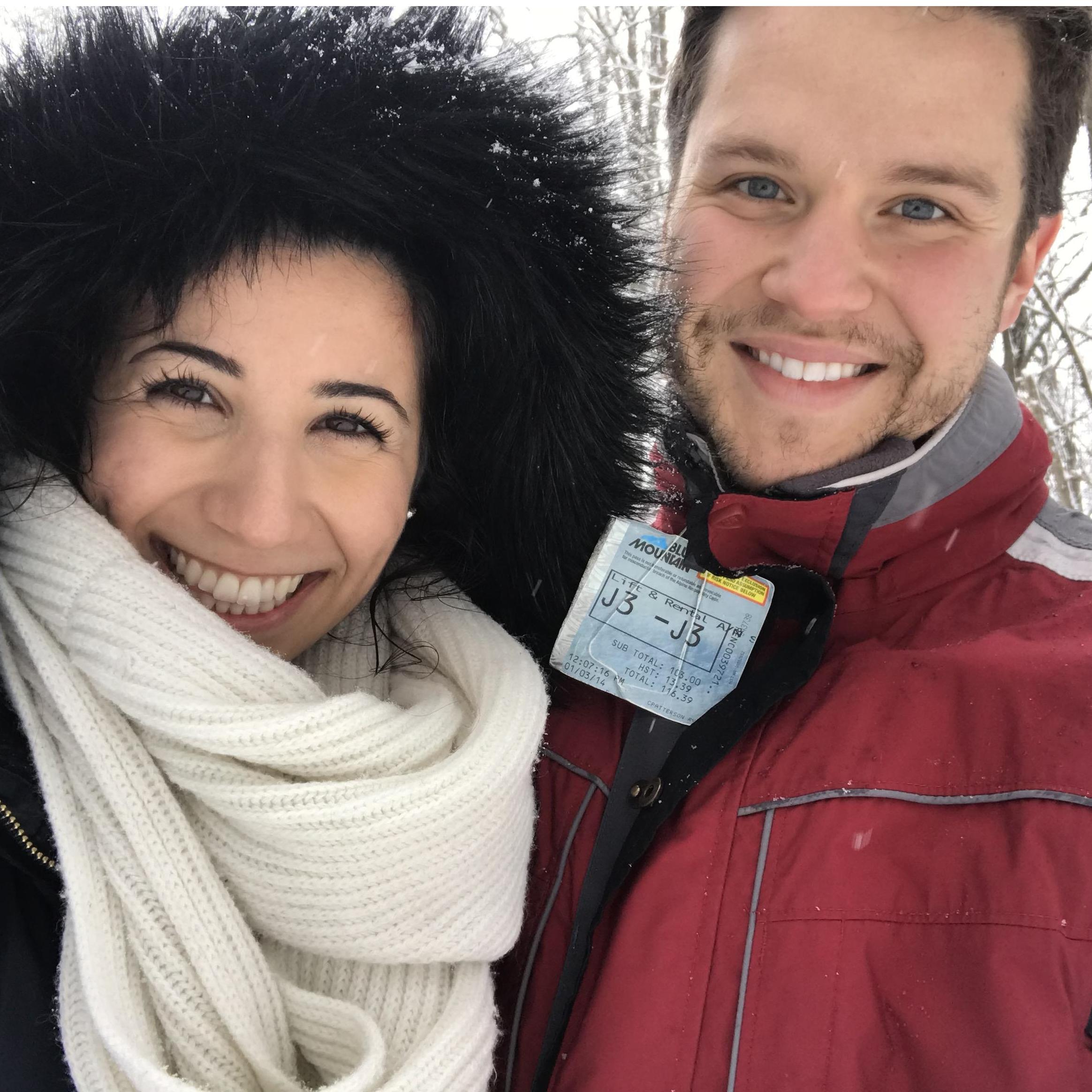 Roberta somewhat quickly adapting to the cold, Canadian, winter weather.