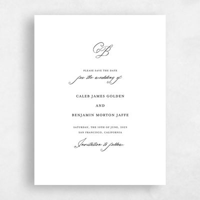 White Wedding Save the Date - Imarige Portrait