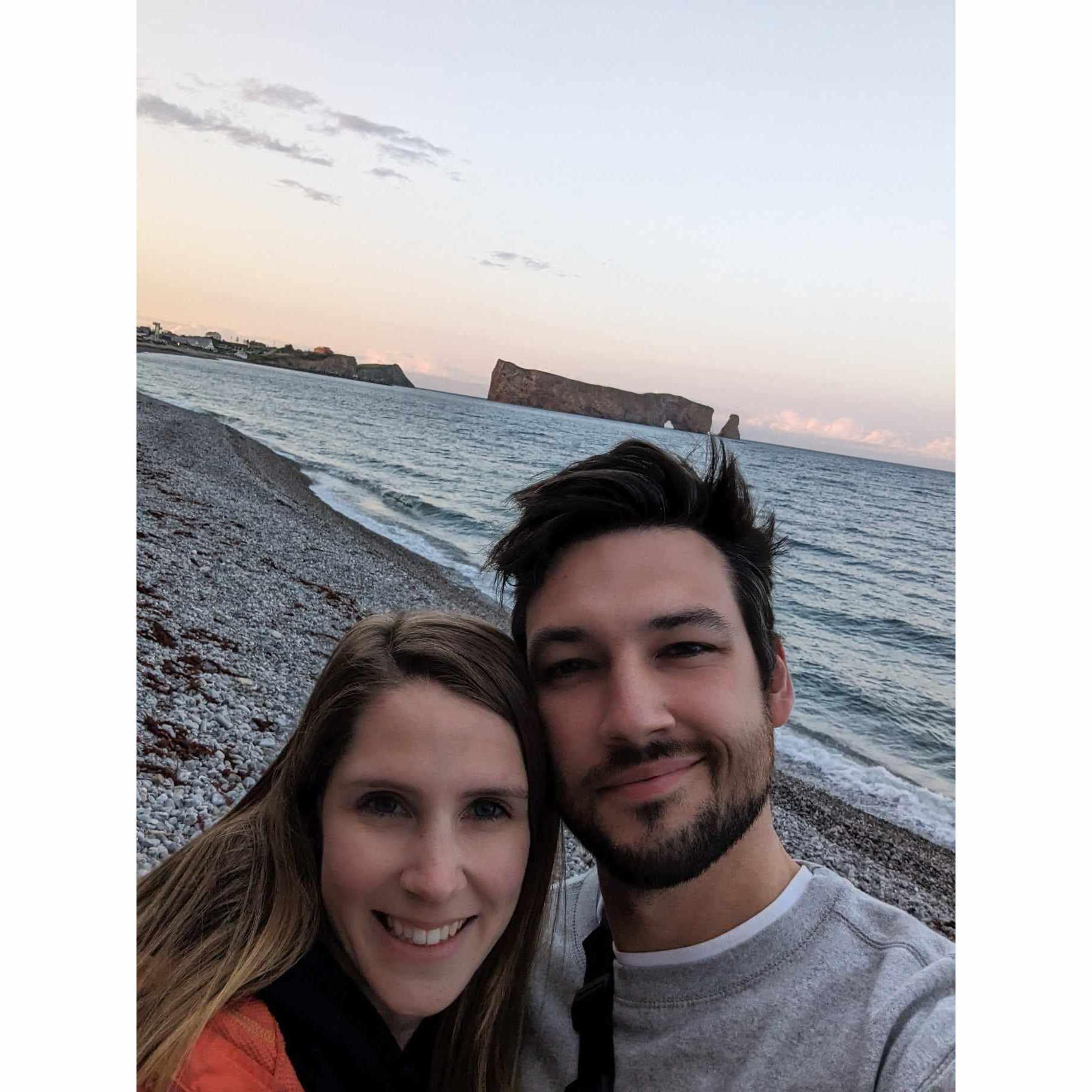 Last one in front of the Rocher Percé before the wedding! August 2023