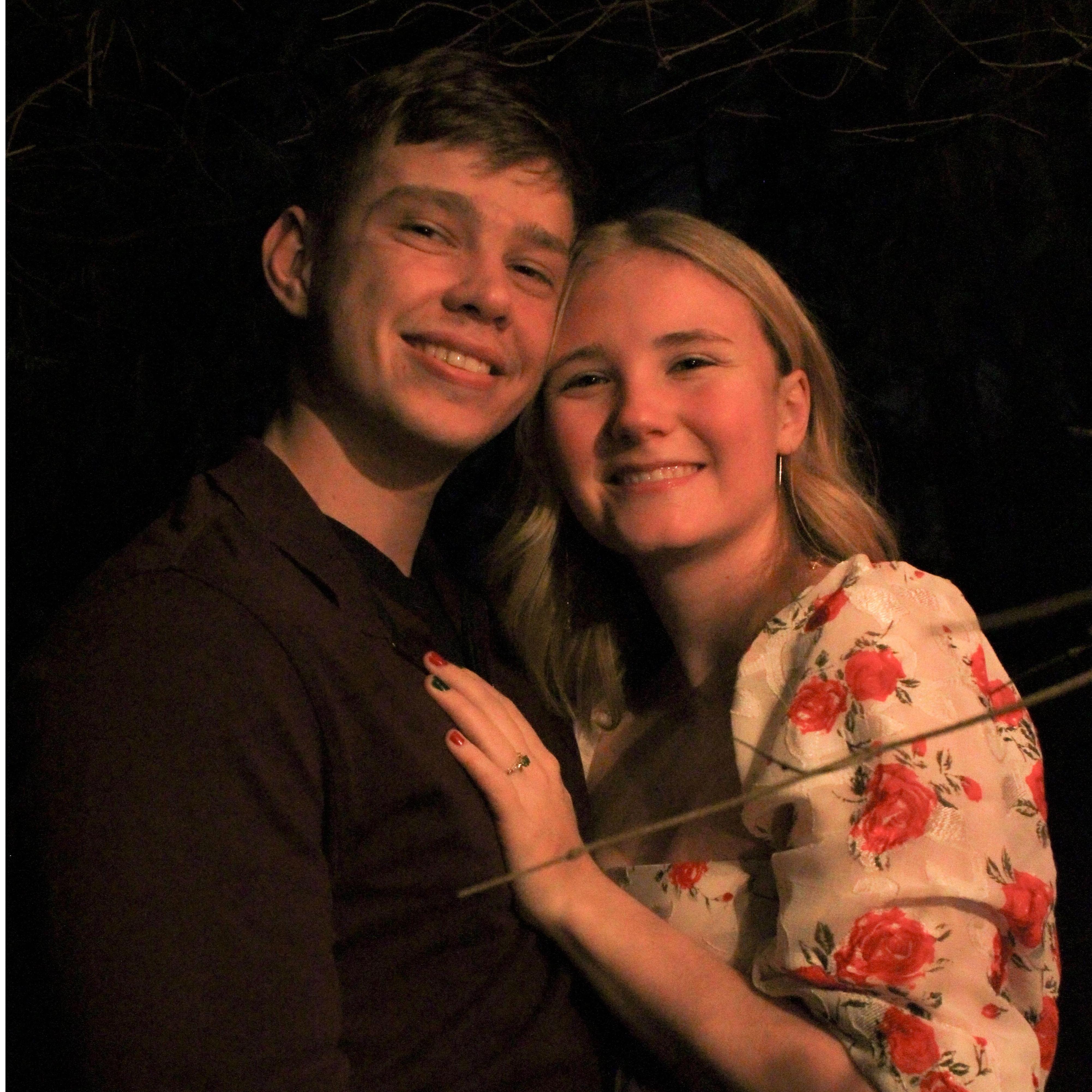 Pictures Isaac took after Maddie said yes