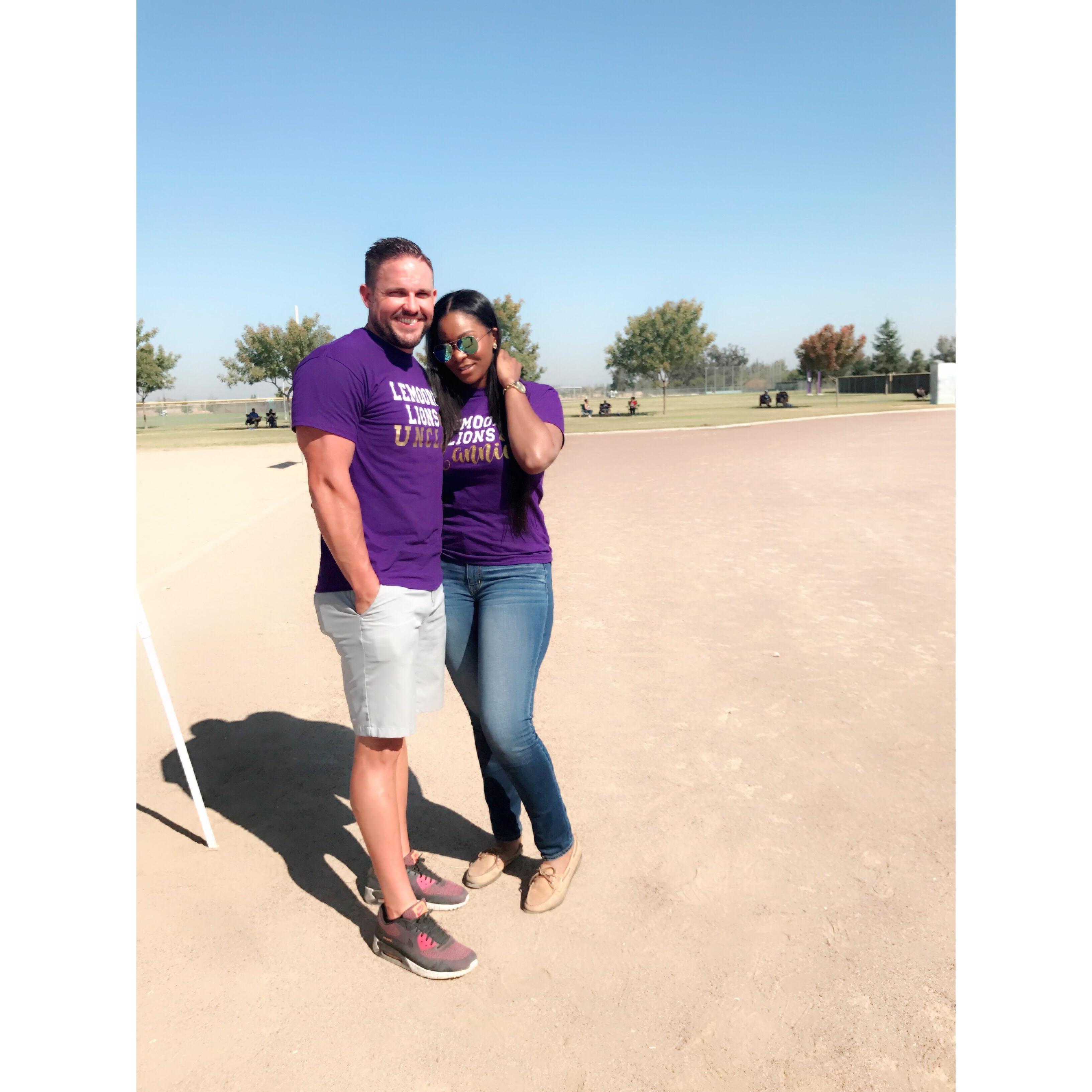 First Weekend of Meeting the Whole Family In Lemoore, CA cheering on Edwin at his football game