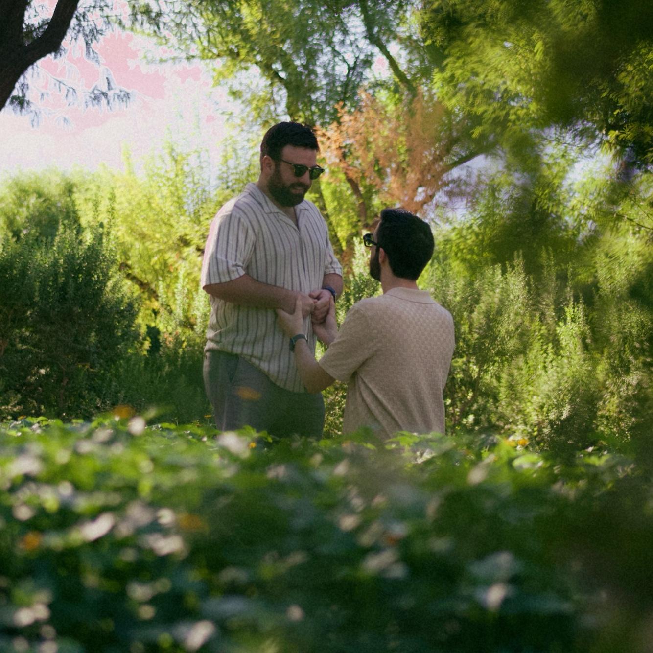 Cody proposing at Sunnylands in Palm Springs!