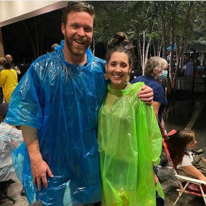 [August 2022] One of our first concerts together, Tank & the Bangas at Raleigh Museum of Art. We got rained out, unfortunately.