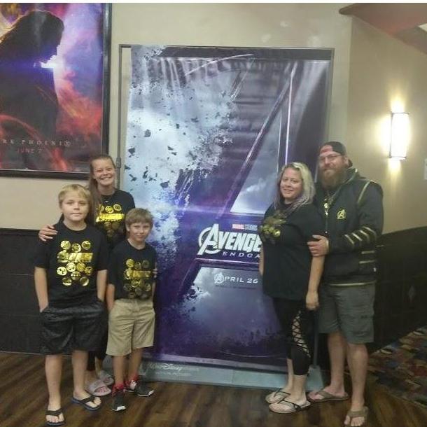 Avengers End Game. Yes we are a nerdy family.