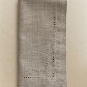 HEMSTITCHED COTTON NAPKIN PACK (PACK OF 2) (Grey)
