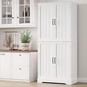 White Modern Farmhouse Storage Cabinet