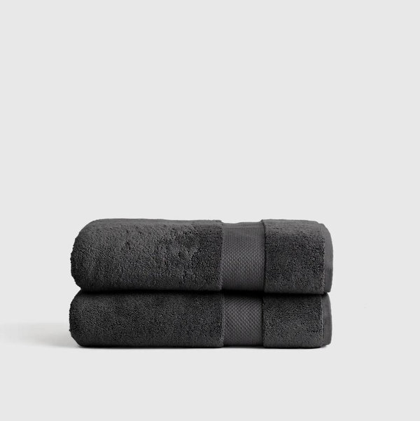 Turkish Ultra Plush Bath Towel (Set of 2) - Charcoal