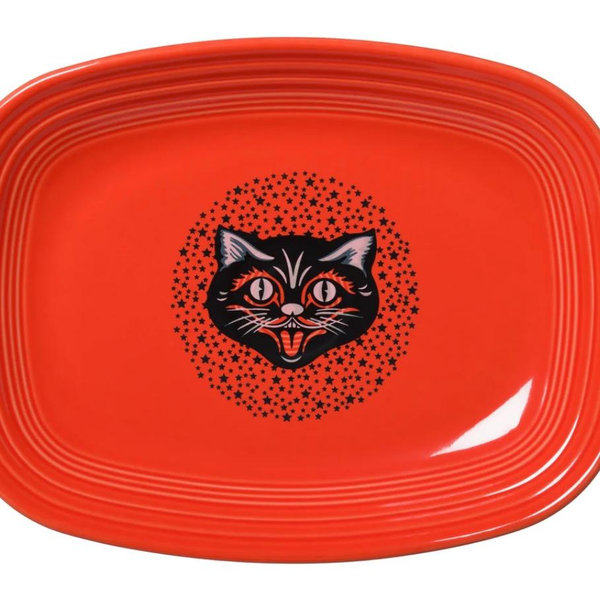 Black Cat 12 Inch Large Rectangular Platter