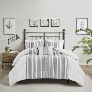 Landry 4-Piece Waffle Jacquard Comforter Set