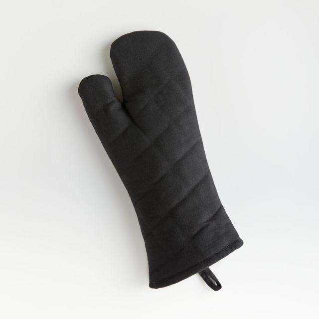 Long Black Oven Mitt