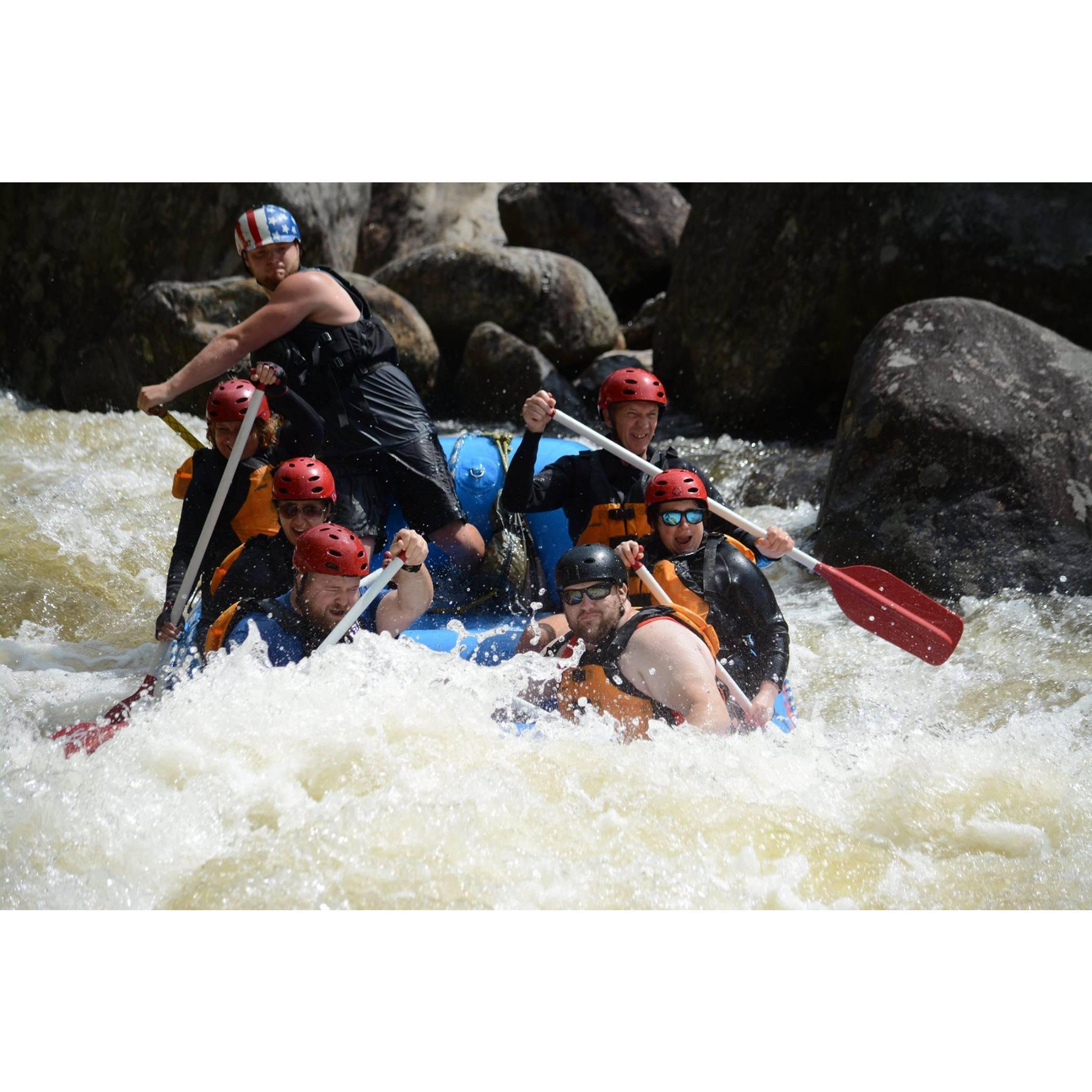 white water rafting with Ross & Jen