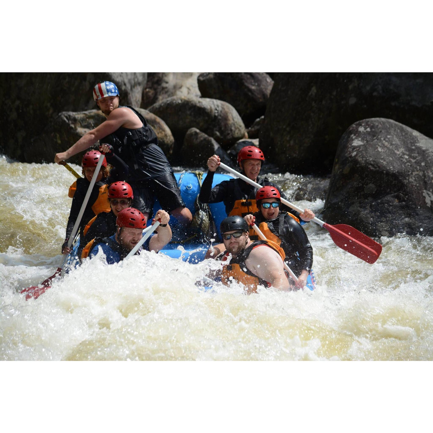 white water rafting with Ross & Jen