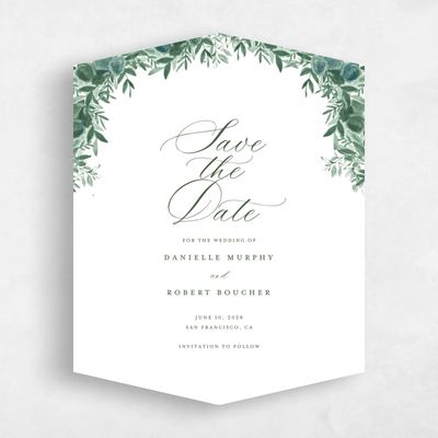 White Diamond Wedding Save the Date - Chai Portrait