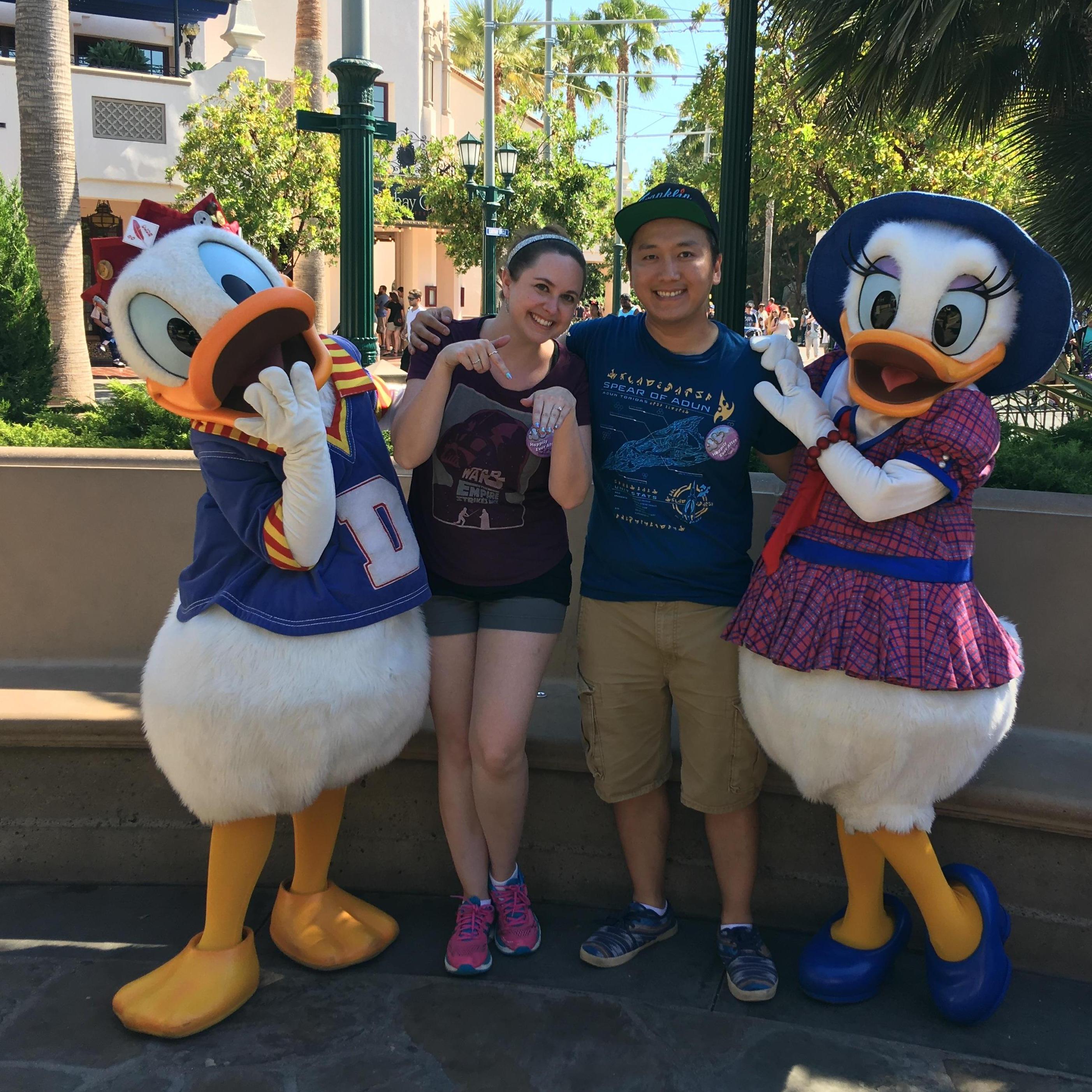 Celebrating our engagement at Disneyland!
