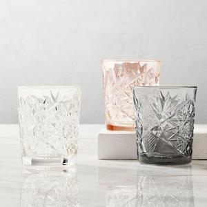Decorated Hobstar Glassware Set- Pink