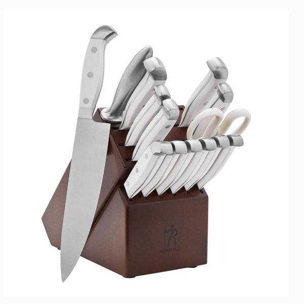 White 15-pc, Knife block set