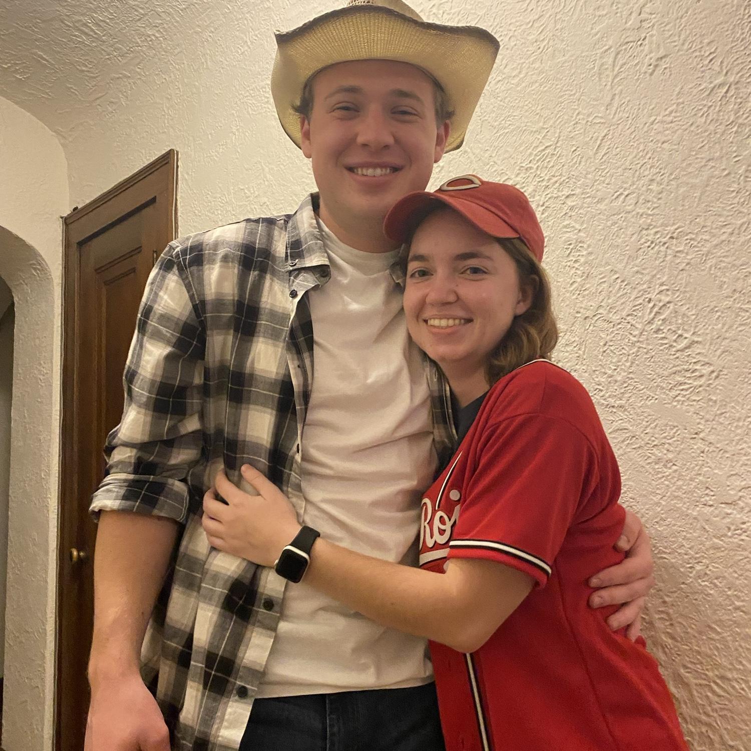 Our first photo together, October 2021