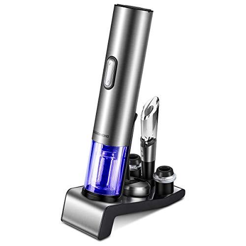 REDMOND Electric Wine Opener,2-in-1 Corkscrew and Preserver,Automatic Rechargeable Cordless Vacuum Pump and Bottle Opener Set,WO004